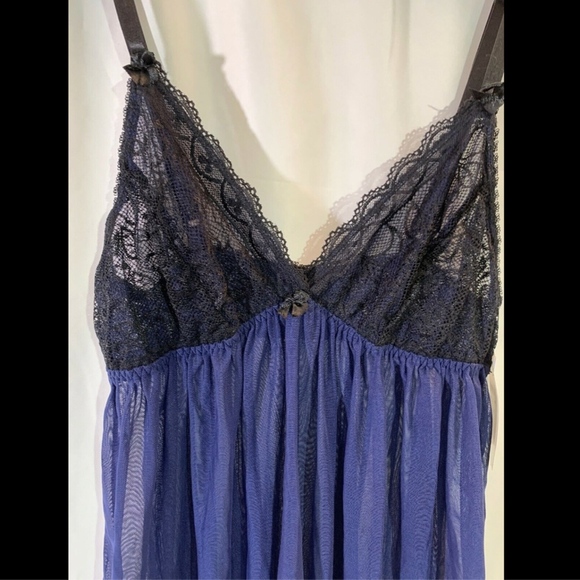 NEW‎ Tart Noir Alexa Babydoll Camisole Lingerie Navy/Black [SZ Small ] - Picture 4 of 8
